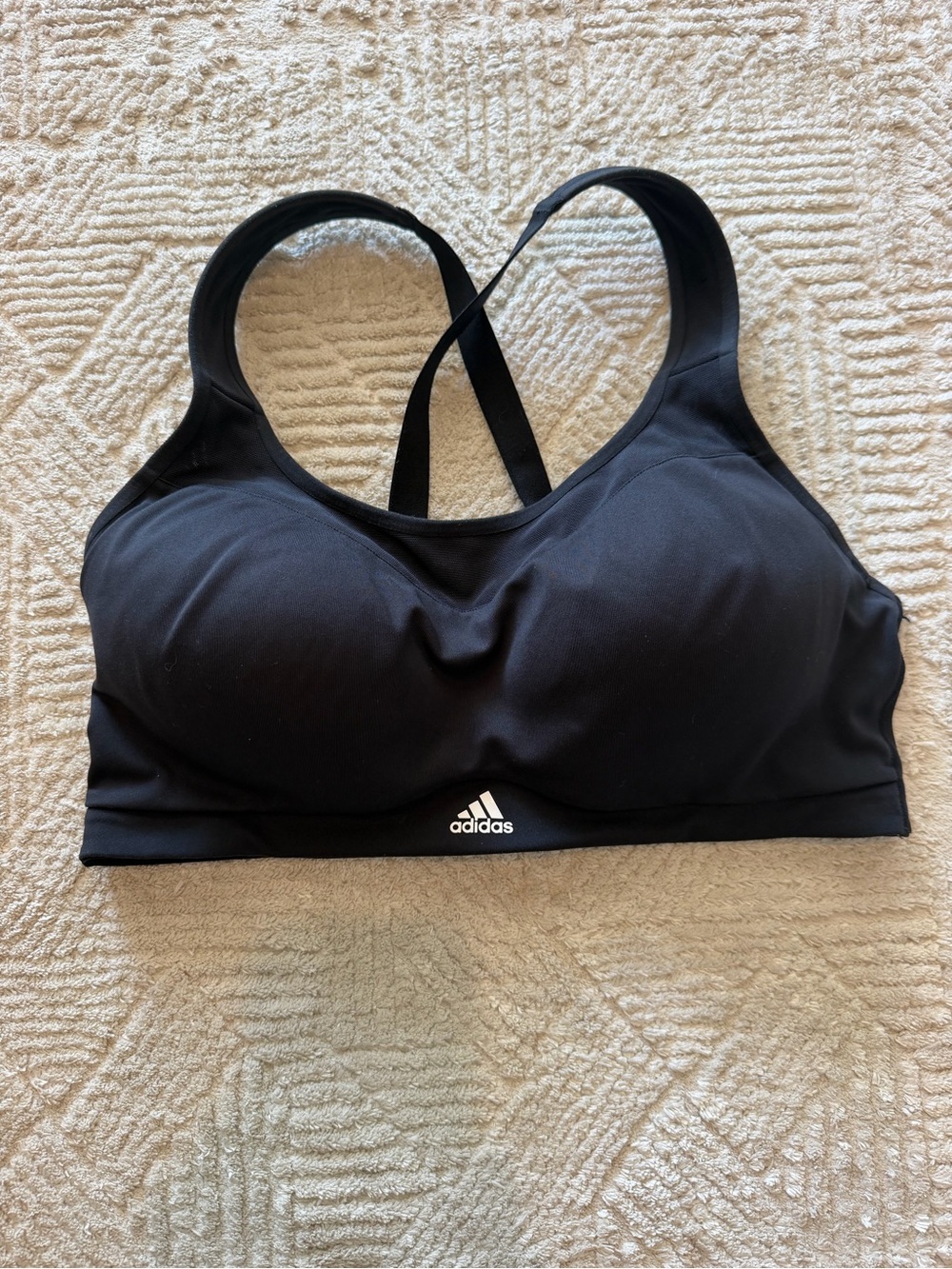 Adidas Black AEROREADY Padded Racerback Sports Bra Medium